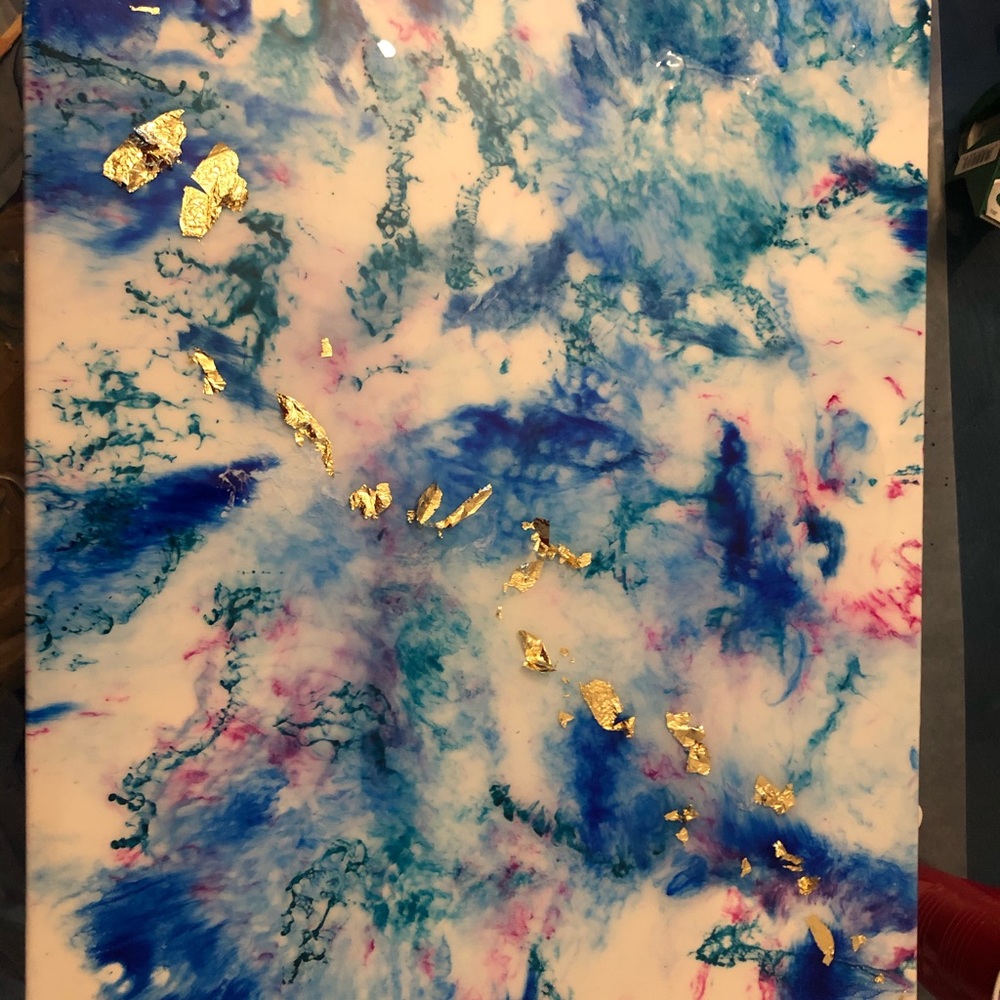12x16 peacock water color wall hanging